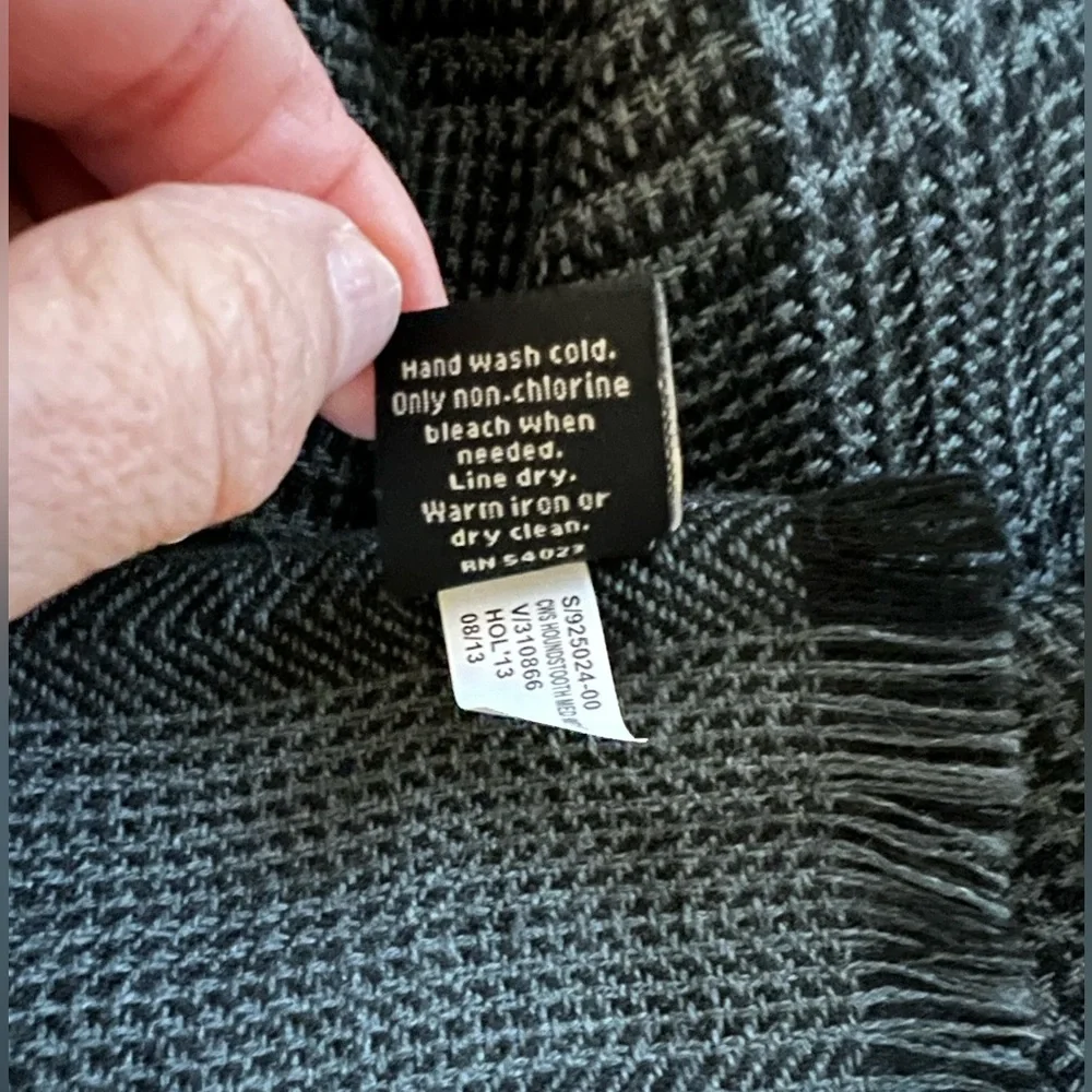 Banana Republic Black Scarf with Fringed Ends